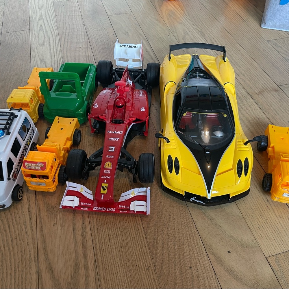 Kids Racing Car Toy Set - Yellow & Red Sports Cars